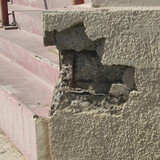 Repair of damage with exposed steel reinforcement-main pic